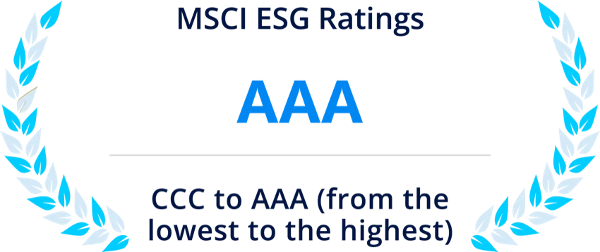 MSCI ESG Ratings: AAA (CCC to AAA, from lowest to highest)